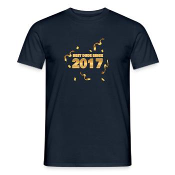 Jahr 2017 - Männer T-Shirt - Navy - Vorne - AI Model Male 178 light (178cm)