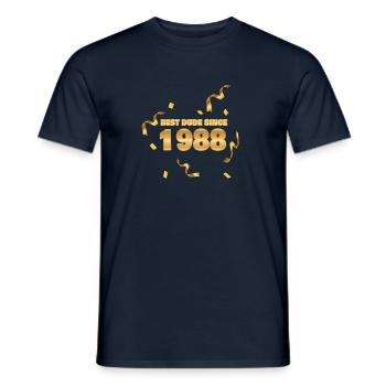 1988 - Men's T-Shirt - navy - Front - AI Model Male 178 light (178cm)
