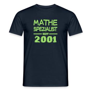 Mathespezialist 2001 - Männer T-Shirt - Navy - Vorne - AI Model Male 178 light (178cm)