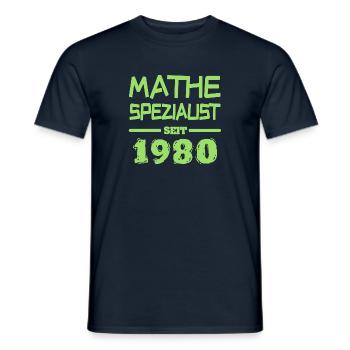 1980 - Men's T-Shirt - navy - Front - AI Model Male 178 light (178cm)