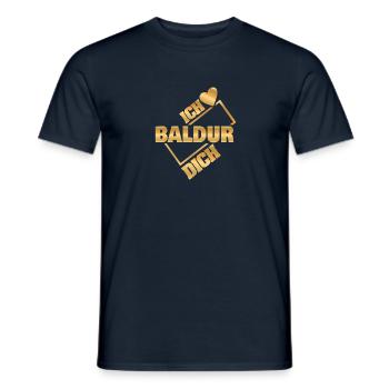 Baldur als Couple - Männer T-Shirt - Navy - Vorne - AI Model Male 178 light (178cm)