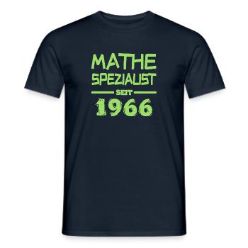 Math Specialist 1966 - Men's T-Shirt - navy - Front - AI Model Male 178 light (178cm)