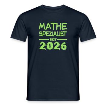 Spécialiste en mathématiques 2026 - T-shirt homme - marine - Devant - AI Model Male 178 light (178cm)