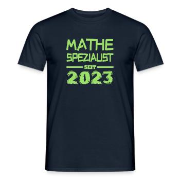 Math 2023 - Men's T-Shirt - navy - Front - AI Model Male 178 light (178cm)