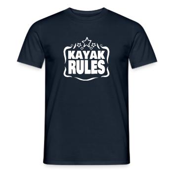 Kayak Kajak Rules - Men's T-Shirt - navy - Front - AI Model Male 178 light (178cm)