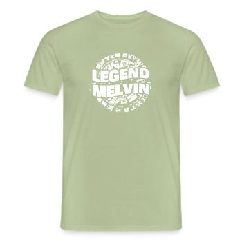 Man Melvin - Men's T-Shirt - sage - Front - AI Model Male 178 light (178cm)