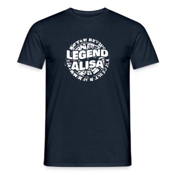 First name Alisa - Men's T-Shirt - navy - Front - AI Model Male 178 light (178cm)