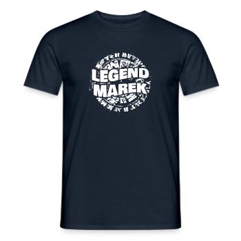 Legends for Marek Mann First name - Men's T-Shirt - navy - Front - AI Model Male 178 light (178cm)