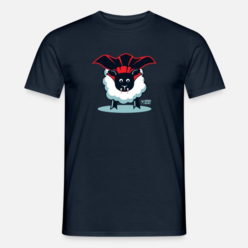 Schaf ein Vampir? - Männer T-Shirt - Navy
