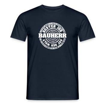 Job Builder - Men's T-Shirt - navy - Front - AI Model Male 178 light (178cm)