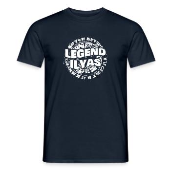 Man Ilyas - Men's T-Shirt - navy - Front - AI Model Male 178 light (178cm)