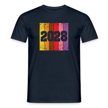 2028 - Männer T-Shirt - Navy - Vorne - AI Model Male 178 light (178cm)