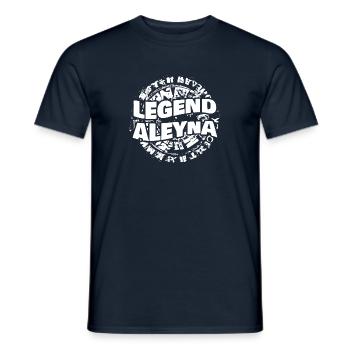 Aleyna als Frau - Männer T-Shirt - Navy - Vorne - AI Model Male 178 light (178cm)