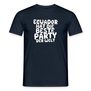 Équateur - T-shirt homme - marine - Devant - AI Model Male 178 light (178cm)