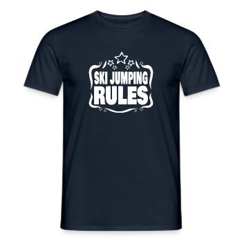 Saut à ski - T-shirt homme - marine - Devant - AI Model Male 178 light (178cm)