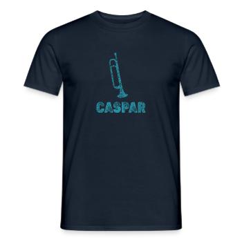 Blasmusik Caspar - Männer T-Shirt - Navy - Vorne - AI Model Male 178 light (178cm)