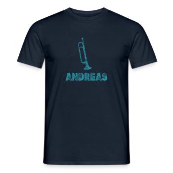 Trompettes Andreas - T-shirt homme - marine - Devant - AI Model Male 178 light (178cm)