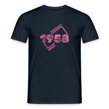 1958 - Männer T-Shirt - Navy - Vorne - AI Model Male 178 light (178cm)