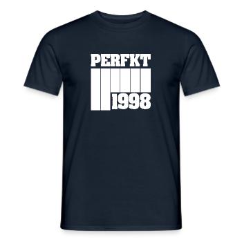 1998 - Männer T-Shirt - Navy - Vorne - AI Model Male 178 light (178cm)