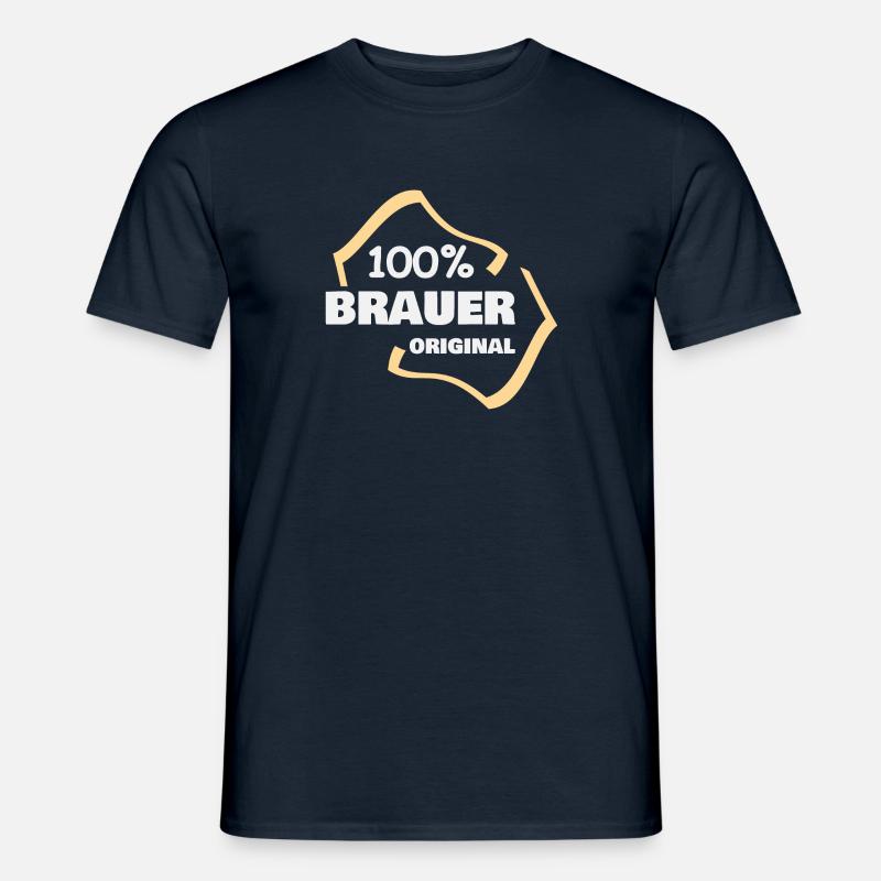 Brauer als Beruf - Männer T-Shirt - Navy