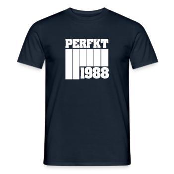 Perfekt 1988 - Männer T-Shirt - Navy - Vorne - AI Model Male 178 light (178cm)