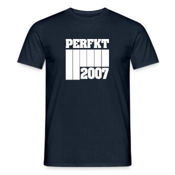 Jahr 2007 - Männer T-Shirt - Navy - Vorne - AI Model Male 178 light (178cm)
