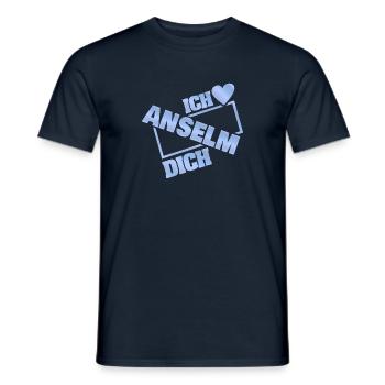 Couple Anselm - Men's T-Shirt - navy - Front - AI Model Male 178 light (178cm)