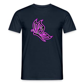 Schmetterling Pink - Männer T-Shirt - Navy - Vorne - AI Model Male 178 light (178cm)