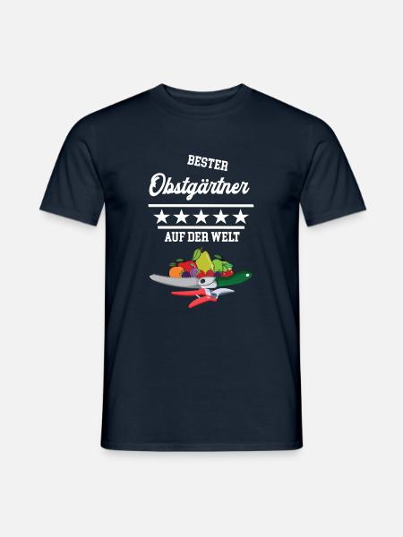 Obstgärtner Obstbauer Obstproduzent Obstbau - Männer T-Shirt - Navy