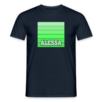 Cadeau pour Alessa - T-shirt homme - marine - Devant - AI Model Male 178 light (178cm)