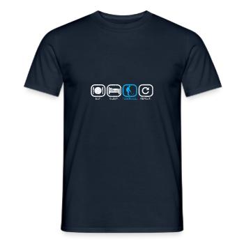 Eat Sleep Play Floorball Repeat Floorball Gift - Men's T-Shirt - navy - Front - AI Model Male 178 light (178cm)