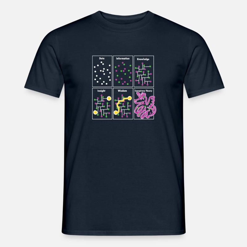 Anti-conspiracy data knowledge wisdom - Men's T-shirt - navy