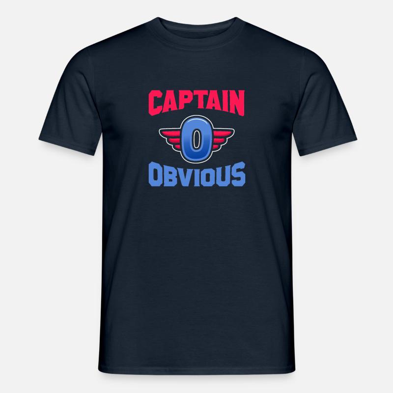 Captain Obvious Evil Superhero Meme - Men's T-Shirt - navy