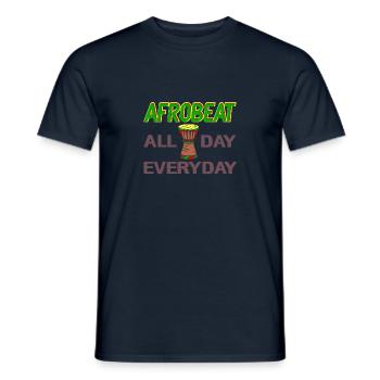 Afrobeat all day, every day - Men's T-Shirt - navy - Front - AI Model Male 178 light (178cm)