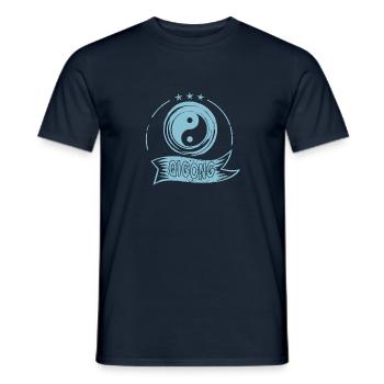 Qigong Chigong Traditionalle Meditatio chinois - T-shirt homme - marine - Devant - AI Model Male 178 light (178cm)