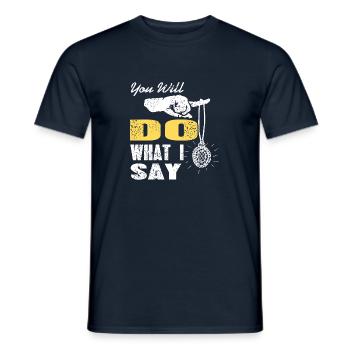 Du wirst tun, was ich sage Hypnose - Männer T-Shirt - Navy - Vorne - AI Model Male 178 light (178cm)