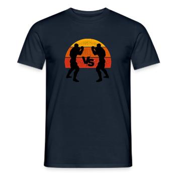 Vintage Boxing - Boxer Geschenkidee - Männer T-Shirt - Navy - Vorne - AI Model Male 178 light (178cm)