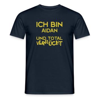 Verrückt Aidan - Männer T-Shirt - Navy - Vorne - AI Model Male 178 light (178cm)