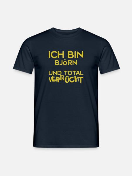 Verrückt Björn - Männer T-Shirt - Navy