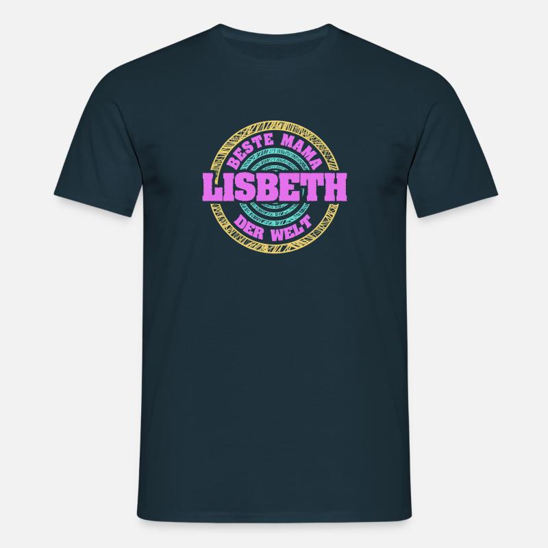 Lisbeth als Mutter - Männer T-Shirt - Navy