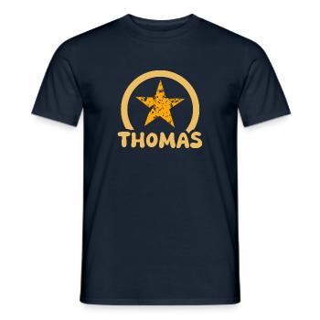 Thomas - Men's T-Shirt - navy - Front - AI Model Male 178 light (178cm)