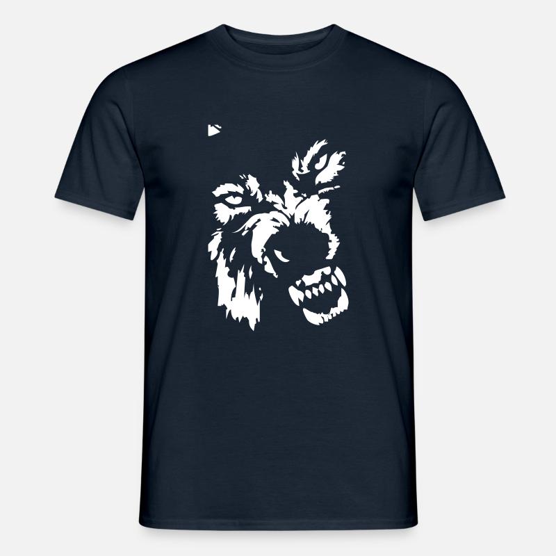 Wolf - Männer T-Shirt - Navy