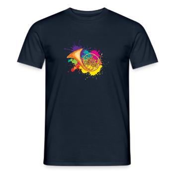 Horn Trumpet TrumpetEr Gift Musician Trumpets - Men's T-Shirt - navy - Front - AI Model Male 178 light (178cm)