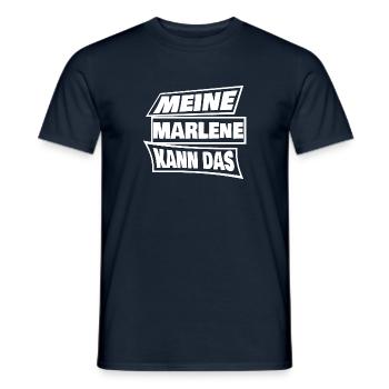 Marlene als Marlene - Männer T-Shirt - Navy - Vorne - AI Model Male 178 light (178cm)