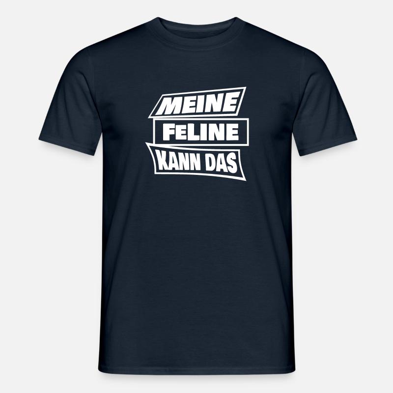 Feline - Männer T-Shirt - Navy