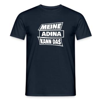 Geschenk für Adina - Männer T-Shirt - Navy - Vorne - AI Model Male 178 light (178cm)