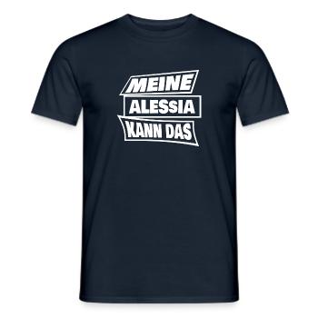 Geschenk für Alessia - Männer T-Shirt - Navy - Vorne - AI Model Male 178 light (178cm)