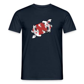 Koi Carp Japan Gift Fish Japanese Art - Men's T-Shirt - navy - Front - AI Model Male 178 light (178cm)