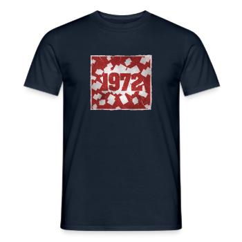 Né en 1972 - T-shirt homme - marine - Devant - AI Model Male 178 light (178cm)