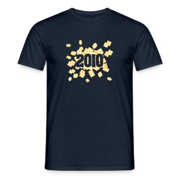 Jahrgang 2010 - Männer T-Shirt - Navy - Vorne - AI Model Male 178 light (178cm)